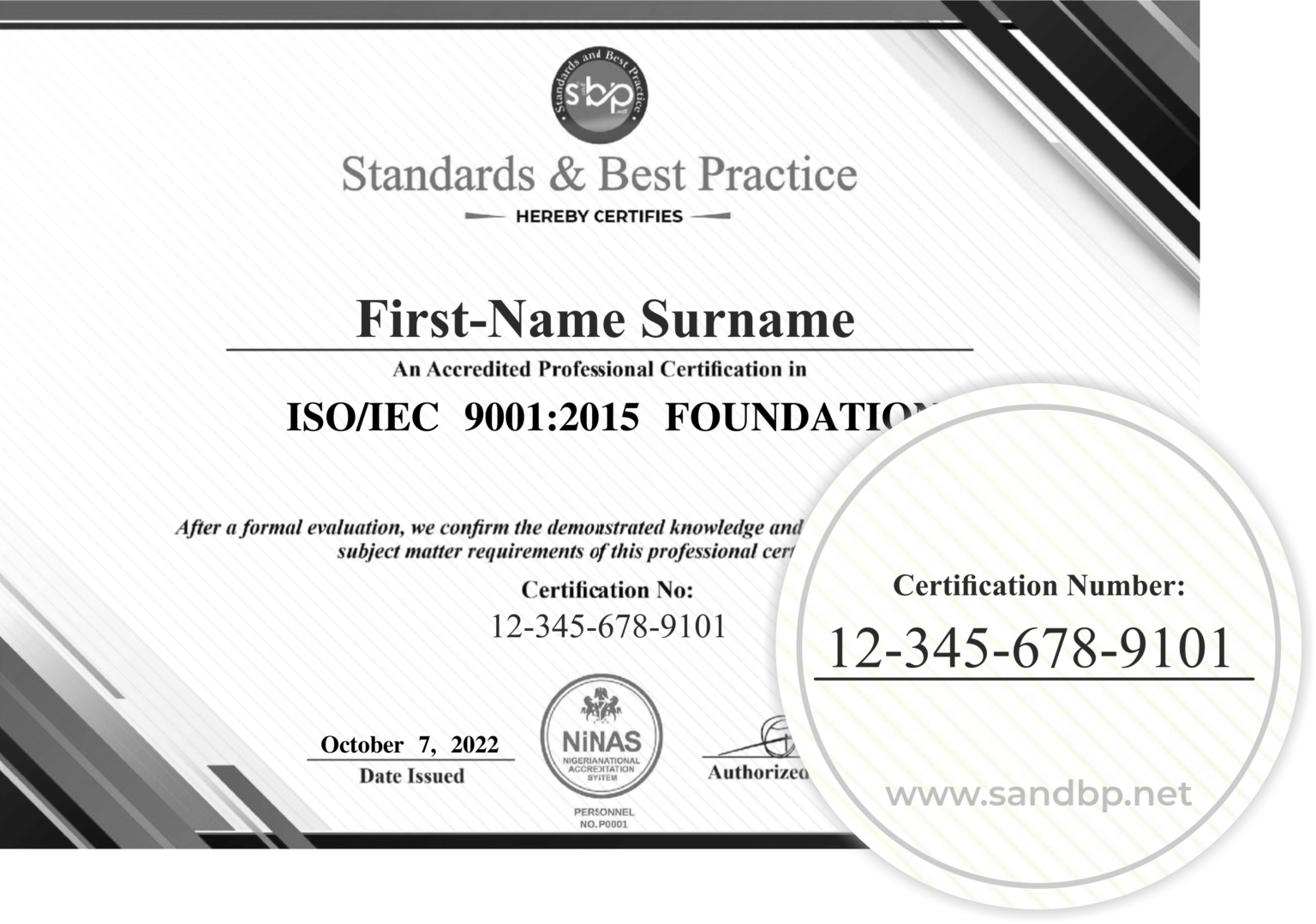 Certificate verification page standards and best practice sandbp 