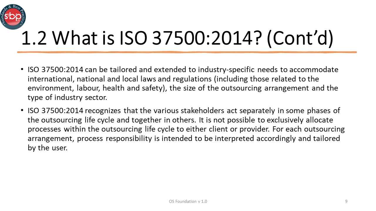 ISO 37500 FD S1 Slide9 – Standards and Best Practice (SandBP)