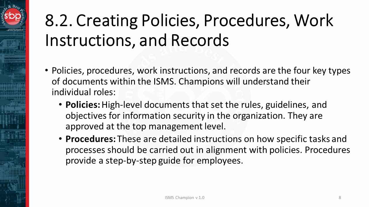 ISO-27001-Champion-Module-4 Slide8 – Standards and Best Practice (SandBP)