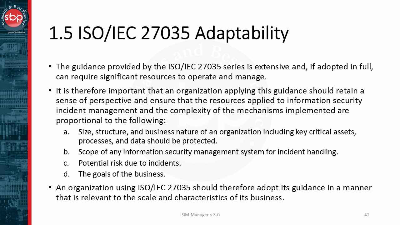 ISO 27035 MG MOD 1 Slide41 – Standards and Best Practice (SandBP)
